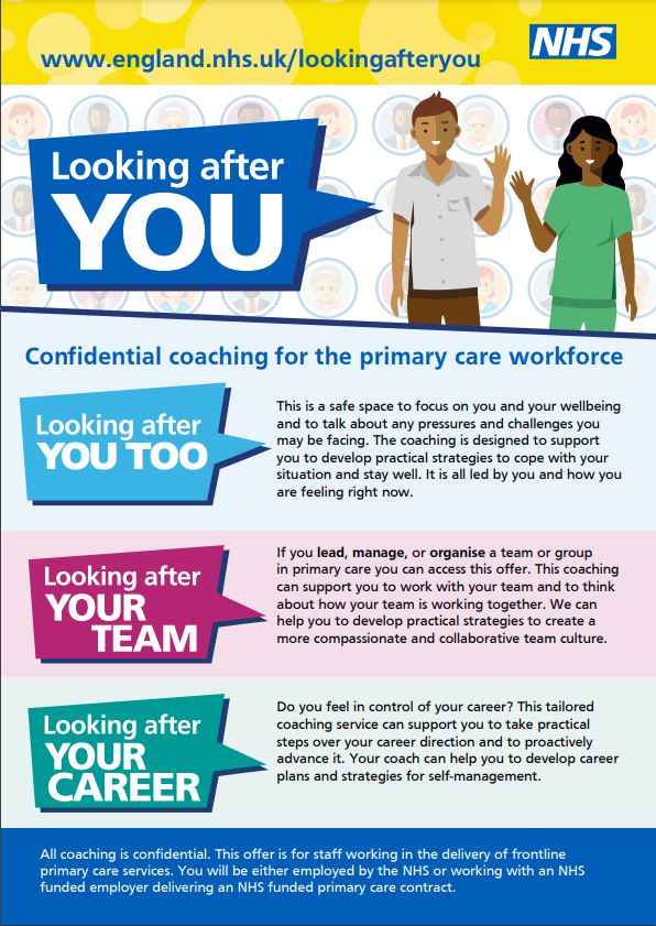 Looking After Your Career – confidential coaching for the primary care workforce